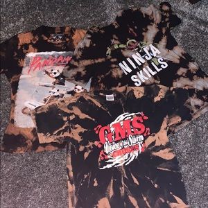 Bleached color full shirts medium to a small